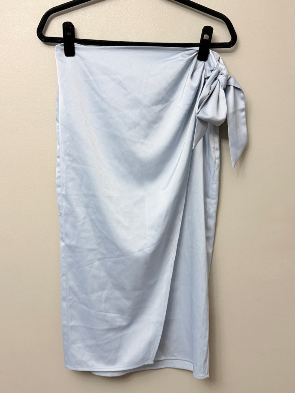 NA-KD Light Blue Wrap Skirt Size S M Summer Minimalist